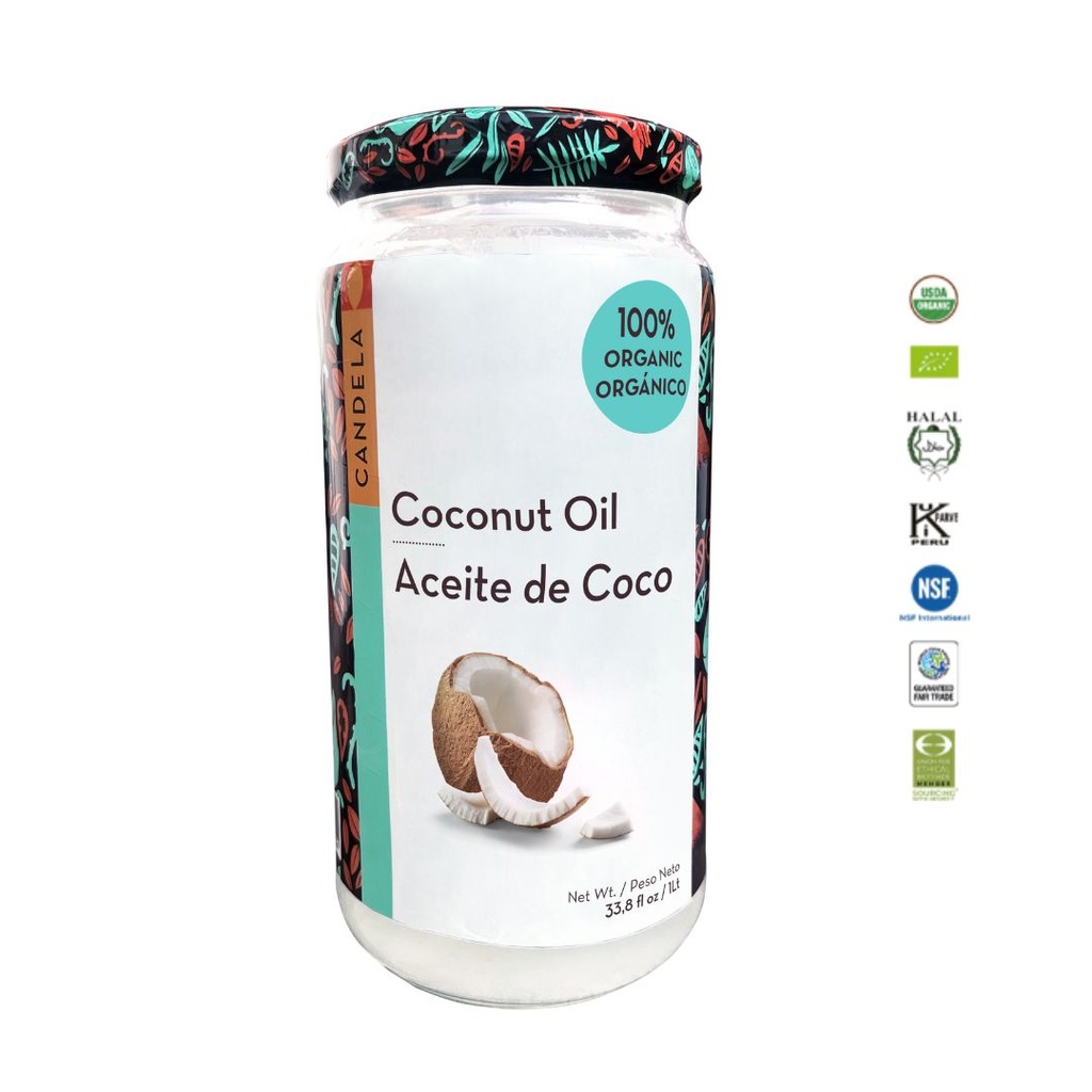 Aceite de Coco (Orgánico)/1Lt/Frasco/Unidad