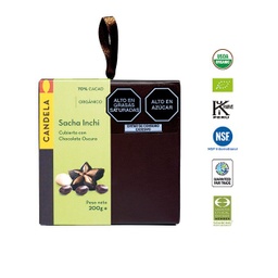 [TPA8058] Sacha Inchi Cubierto con Chocolate Orgánico 200g / 70% Cacao