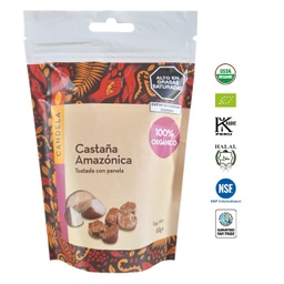 Castañas Amazónicas Tostadas con Panela Orgánica 100g