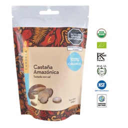 Castañas Amazónicas Tostadas con Sal Orgánico 100g