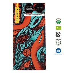 Chocolate Bitter con Coco Orgánico 70g / 70% Cacao